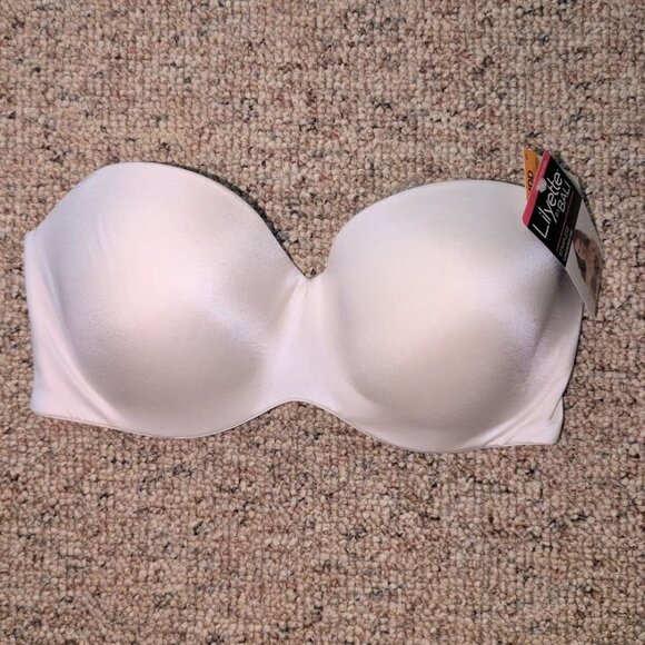 NWT Lilyette by Bali strapless underwire bra, white, 34DD - Picture 1 of 8